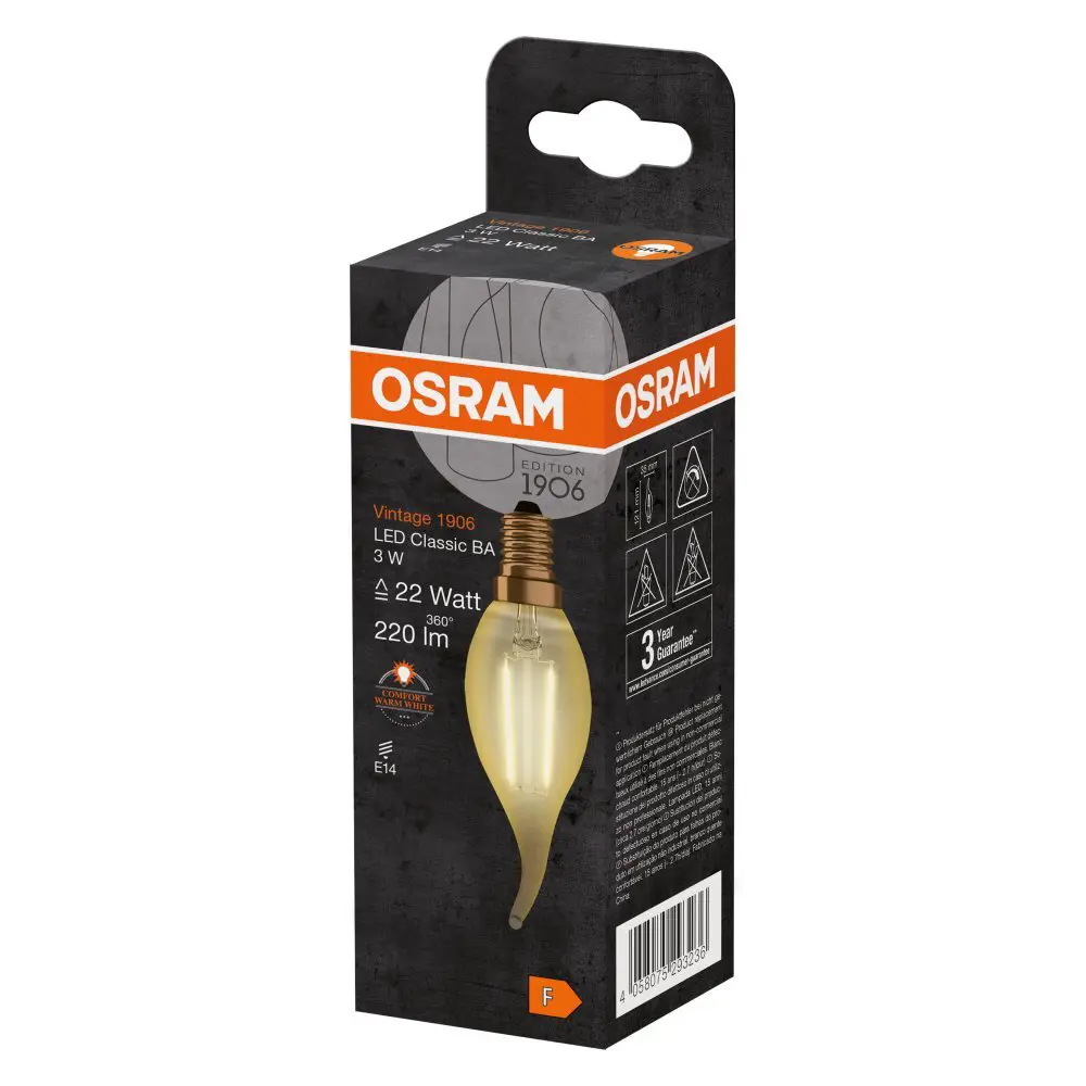 Свеча на ветру Osram филаментная E14 220-240 В 2.5 Вт/824 220 Лм STLM-2187392 - Вид №2