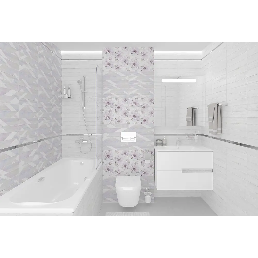 Плитка настенная Chance 20х40 см 1.2 м² цвет белый Santreyd СHANCE STLM-2208590 - Вид №5