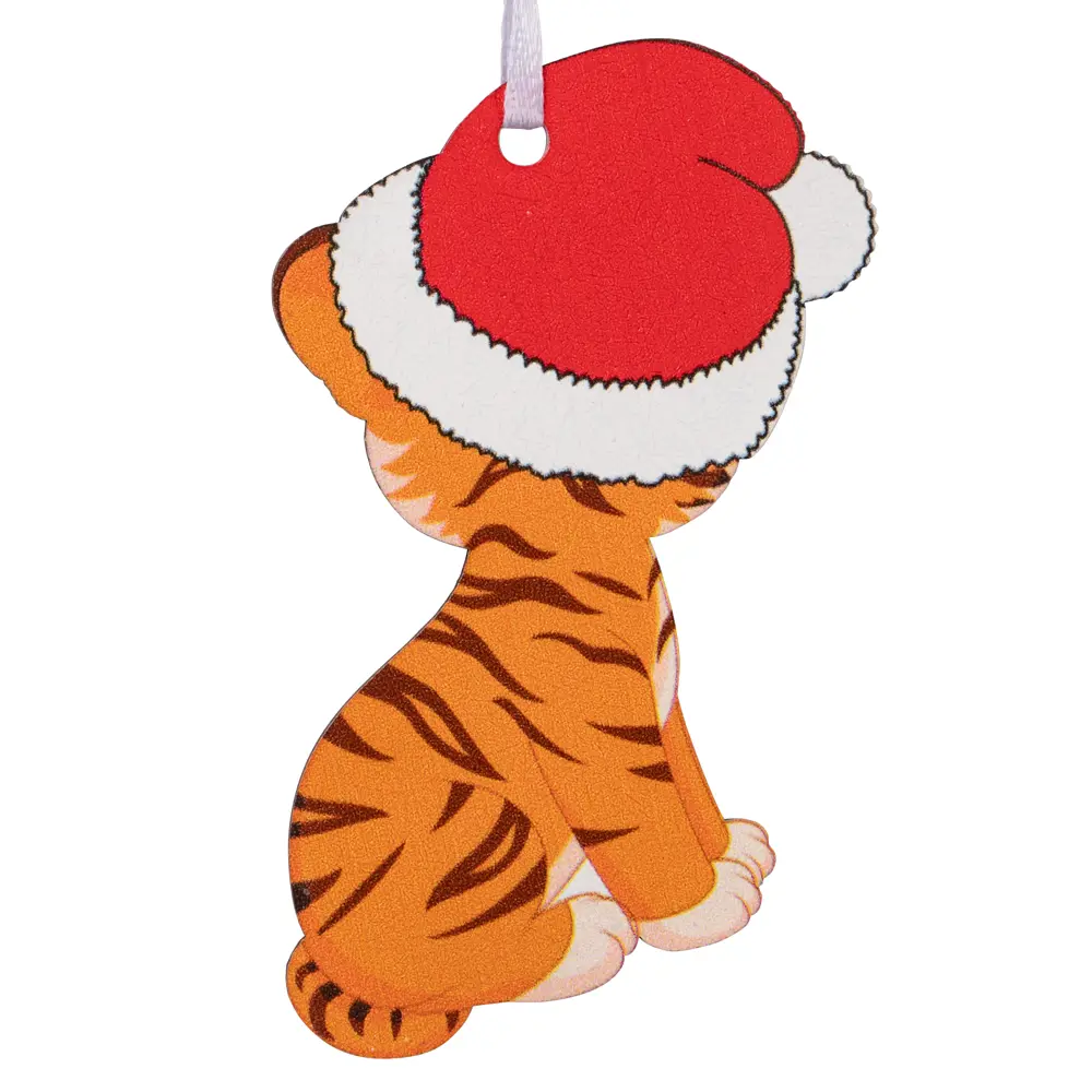Елочная игрушка Christmas "3D Тигр в шапочке" h6.8 см 82720217 STLM-2063643 Santreyd  - Вид №2
