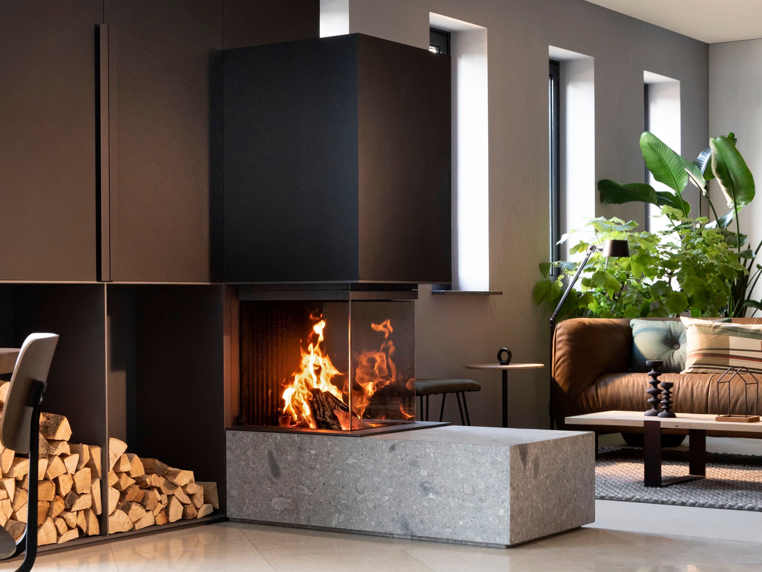 Дровяной камин с тройным фасадом KALFIRE W53/50R ARCH-00143454