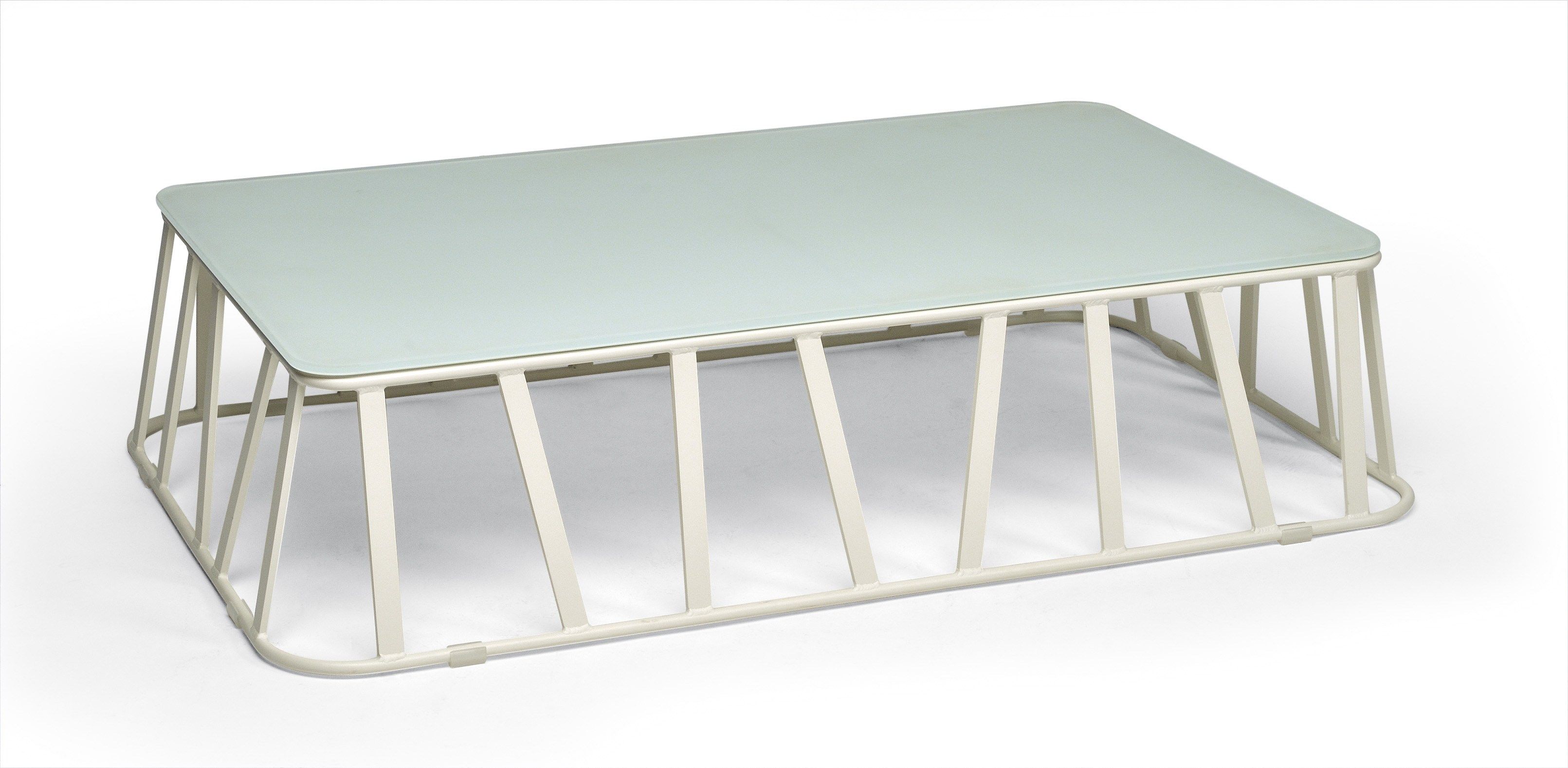 Журнальный столик из алюминия и стекла Roberti Hamptons Graphics ARCH-00111300