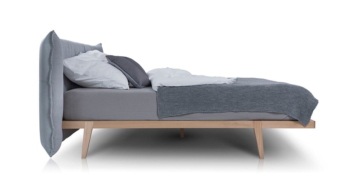 Двуспальная кровать из ткани с мягким изголовьем Nobonobo PIERO ARCH-00051913 - Вид №1