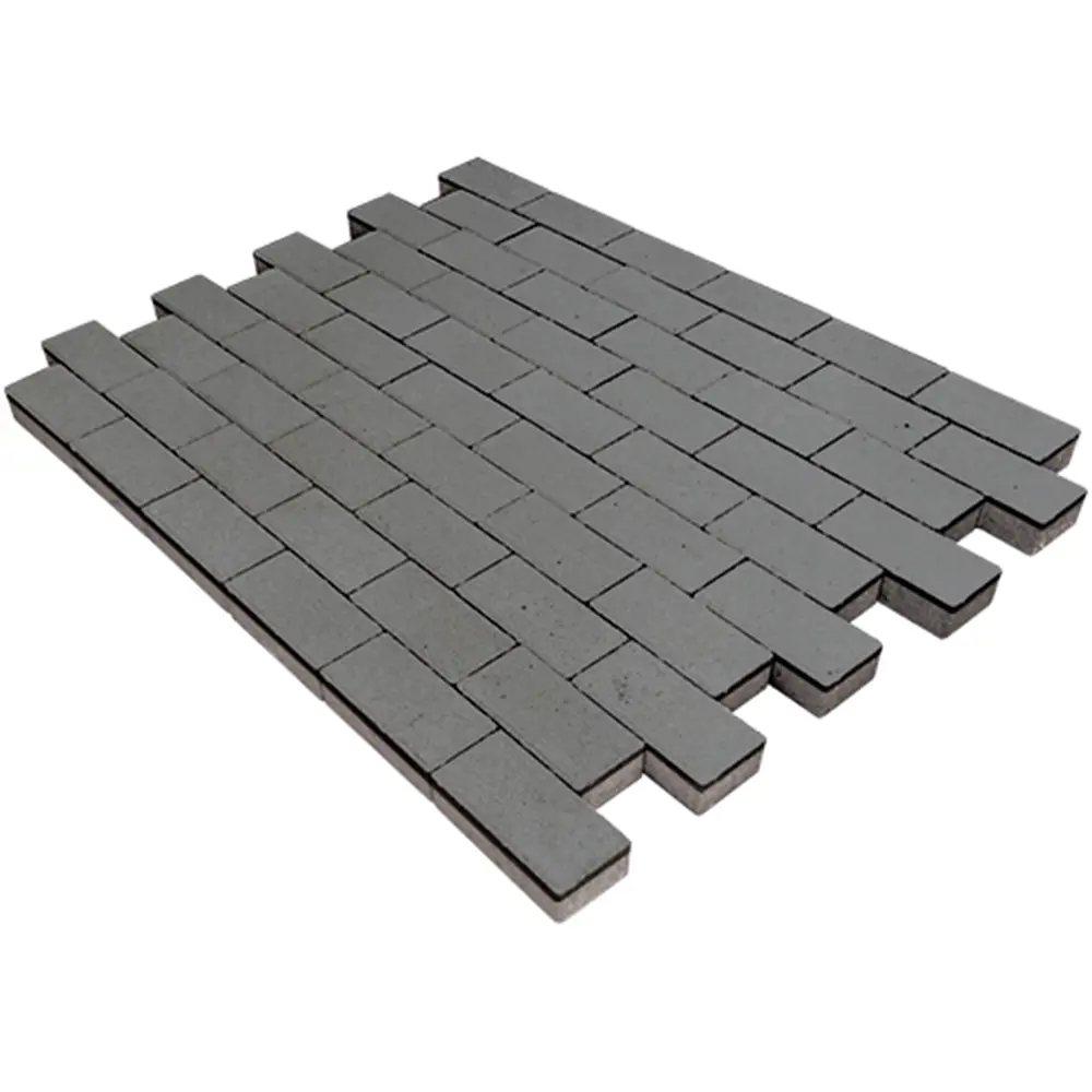 Плитка тротуарная прямоугольная Лайн 200x100x60 мм серый Santreyd STLM-2194009 - Вид №1