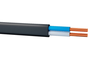 19876534 Силовой кабель ВВГ нг-Ls, 2х1,5, 1 метр 00001249 Конкорд