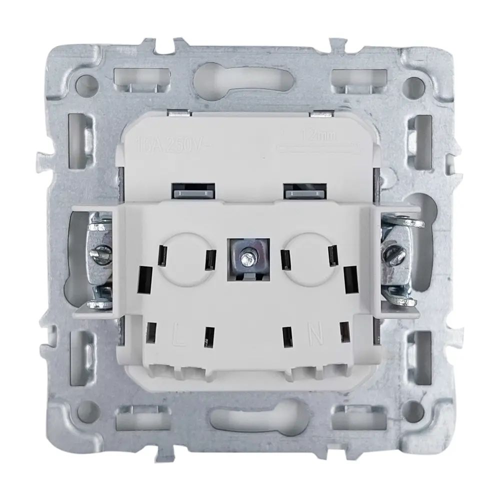 Розетка встраиваемая Mirkl Grace белая без заземления 89393852 STLM-1521071 - Вид №1