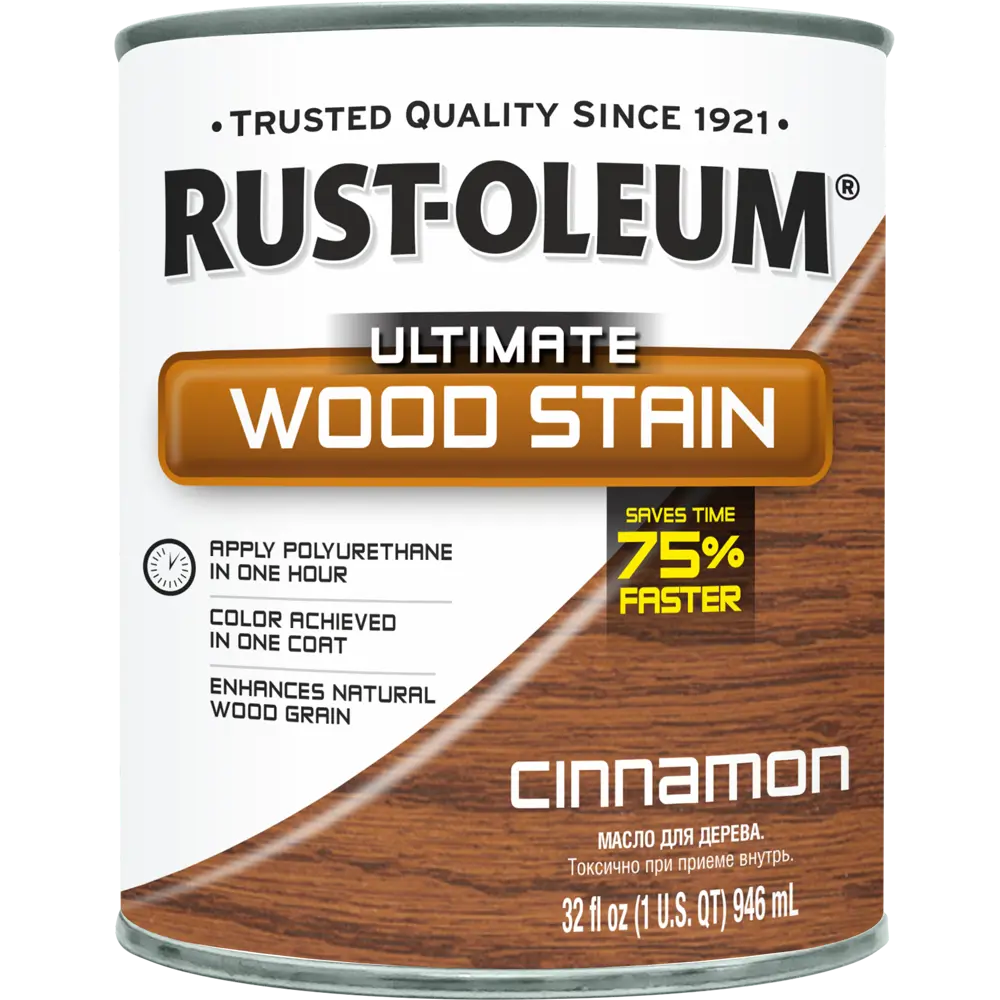 Масло тонирующее Ultimate цвет корица 0.946 л RUST-OLEUM STLM-2001219 - Вид №1