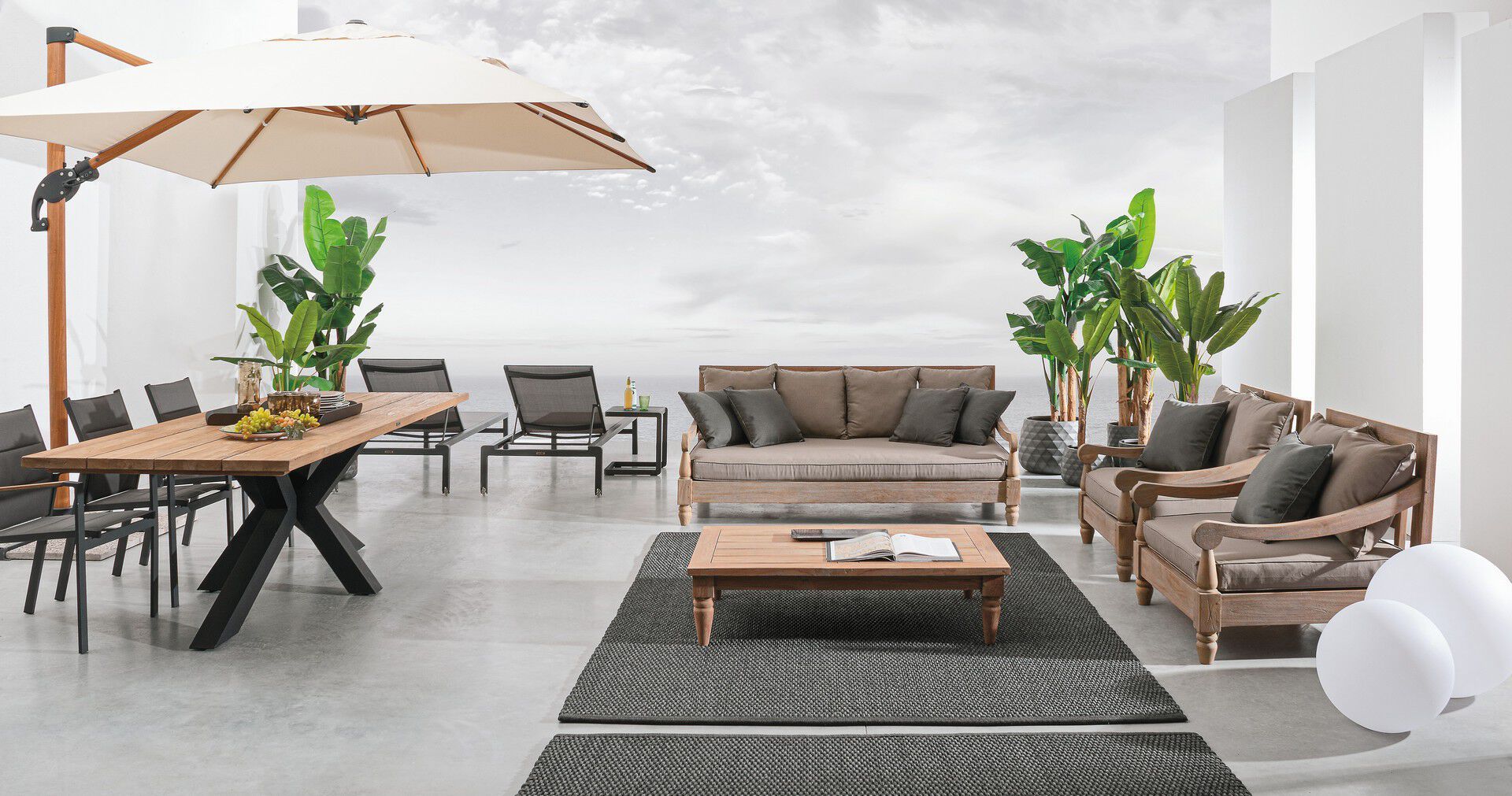 Алюминиевый квадратный садовый стол BIZZOTTO Konnor ARCH-00043099 - Вид №18