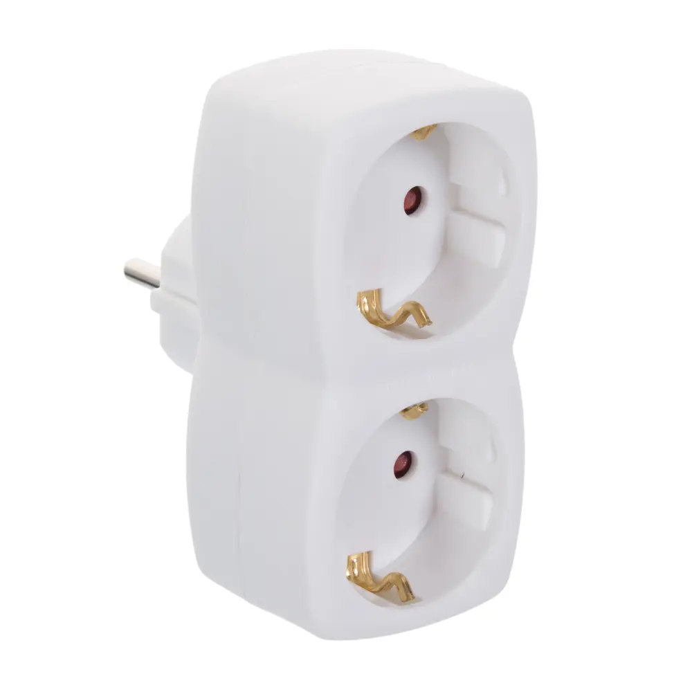 Адаптер Electraline 2 розетки с заземлением, 16 A STLM-2119423