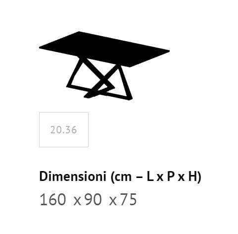 Прямоугольный обеденный стол из стали и дерева Bontempi Casa Millennium ARCH-00040042 - Вид №10
