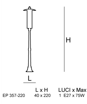 Садовый светильник из муранского стекла  Ep 357-220 Santreyd  - Вид №1