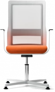 Wiesner-Hager Поворотный офисный стул из ткани с 4 спицами и подлокотниками Poi 6291
