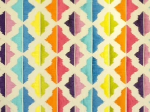 Aldeco Разноцветная вышитая ткань Tropical vibes