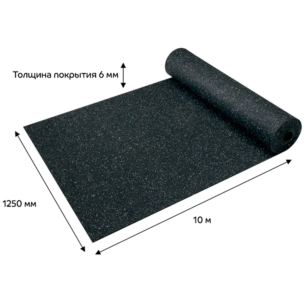 Универсальное покрытие резиновое Kraitec Top 6 мм 10х1.25 м 83111045 STLM-2061457  - Вид №2