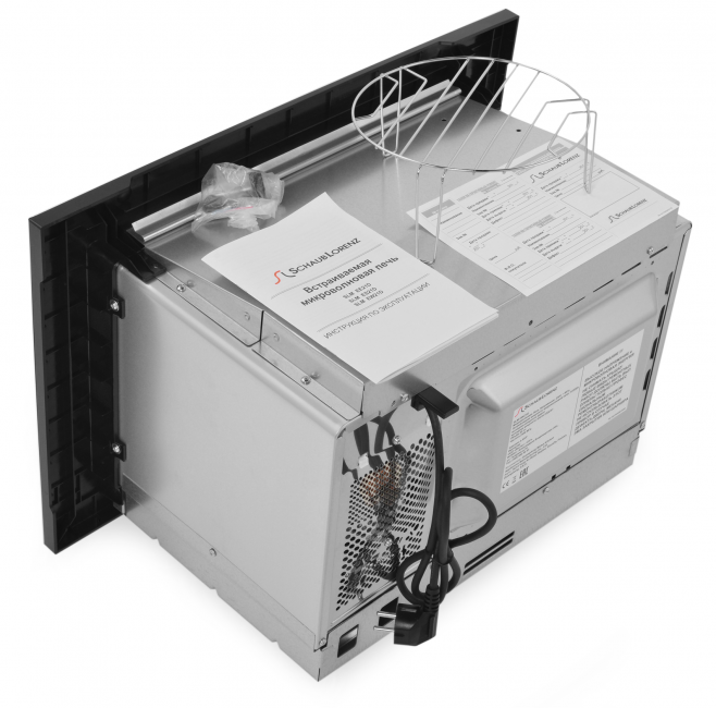 SLM EW21D 38.2х59.5х31.6 см, 800 вт, 20 л, гриль 1000вт, дисплей, таймер, 5 уровней мощности, электронное управление, белая Schaub Lorenz Santreyd  - Вид №6