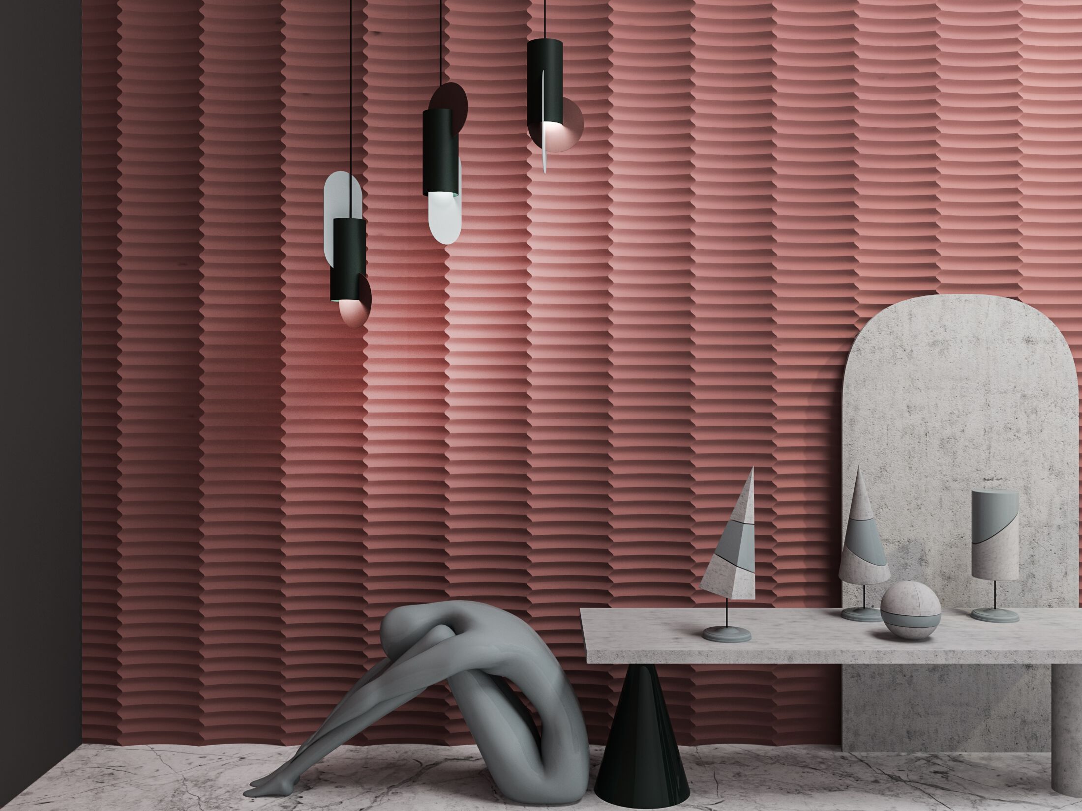 Трехмерное гипсовое покрытие WallDeco M-Modern ARCH-00085173