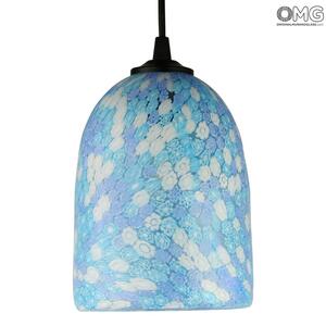 4047 ORIGINALMURANOGLASS Потолочный светильник Миллефиори светло-голубой - муранское стекло OMG 12 см
