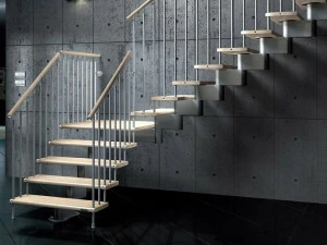 MOBIROLO Г-образная модульная лестница из алюминия