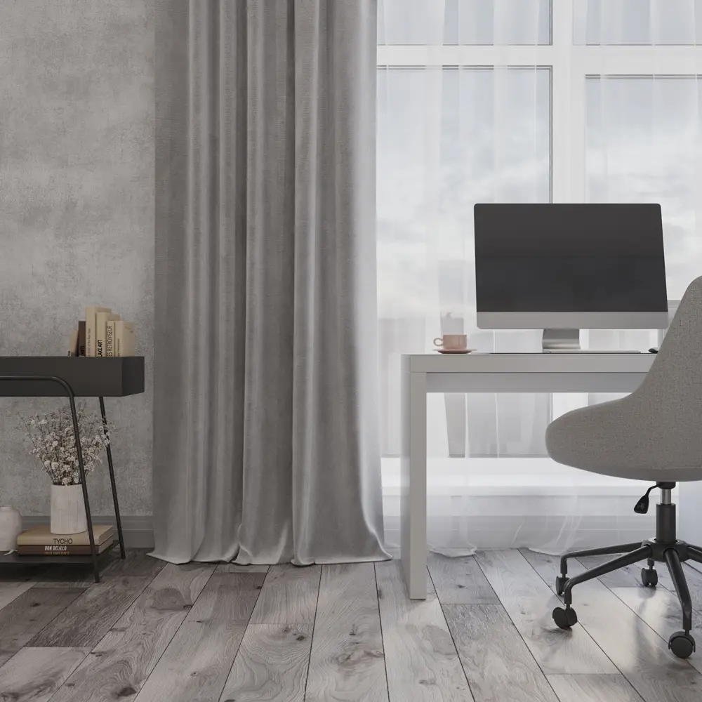 Штора на ленте California 200x280 см цвет серый MIAMOZA STLM-2090096