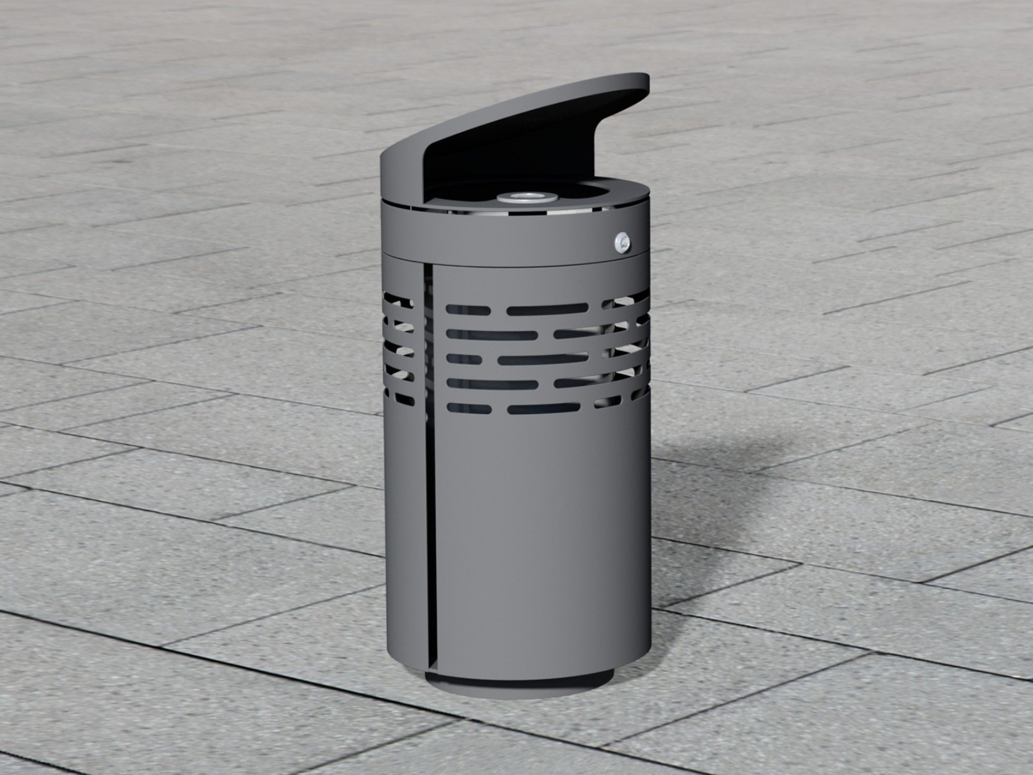 Держатель для мусора из нержавеющей стали с крышкой для наружного использования BENKERT BANKE мусорное ведро ARCH-00022910 - Вид №1