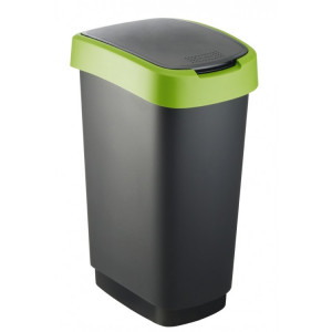 1754505519 ROTHO Rotho контейнер для раздельного сбора мусора Swing TWIST 10 л 25 л 50 л с откидной плавающей крышкой цвет зеленый 50 л. Зеленый