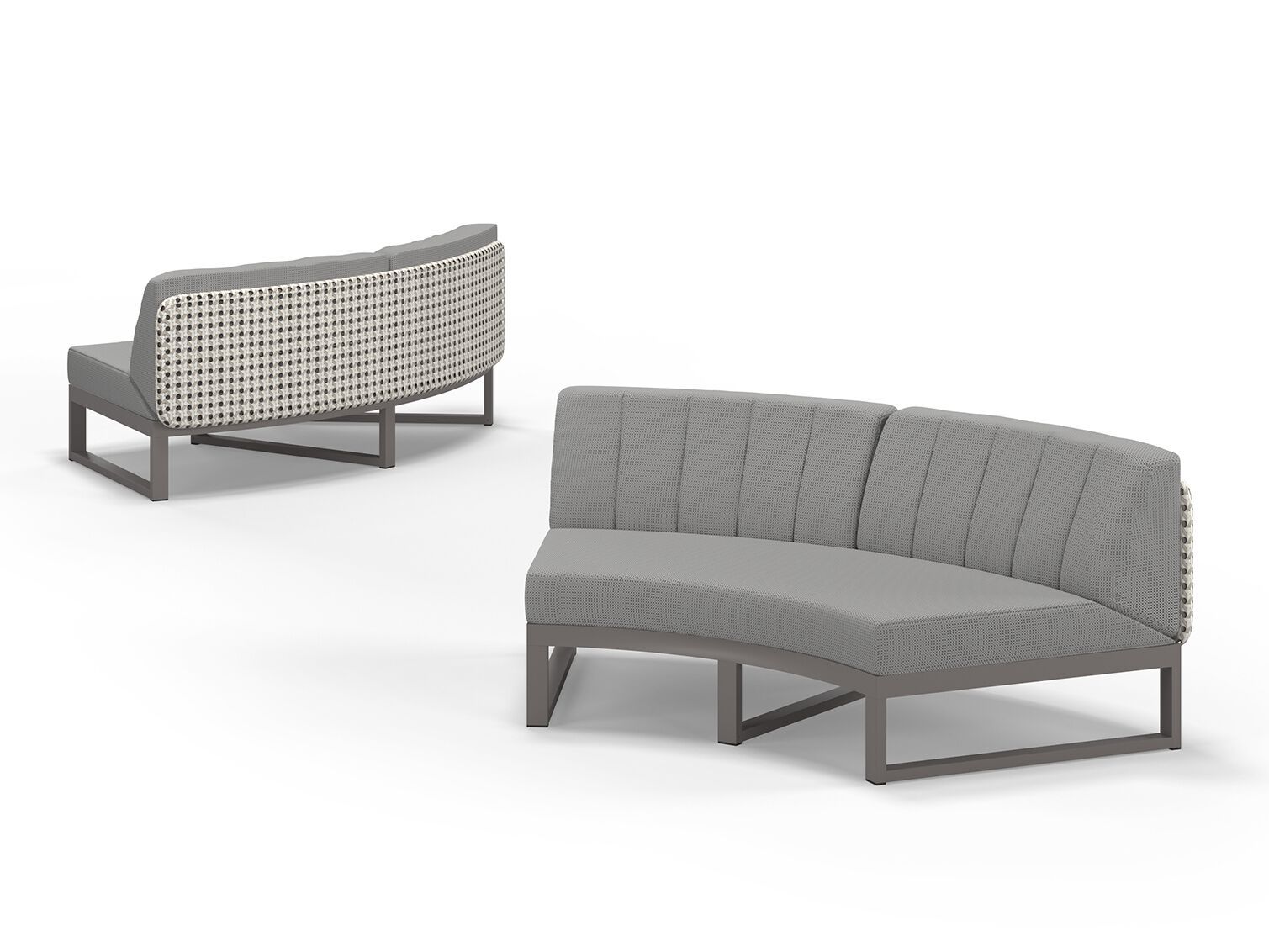 Тканевый изогнутый модульный садовый диван MAMAGREEN Munia ARCH-00029791 - Вид №2