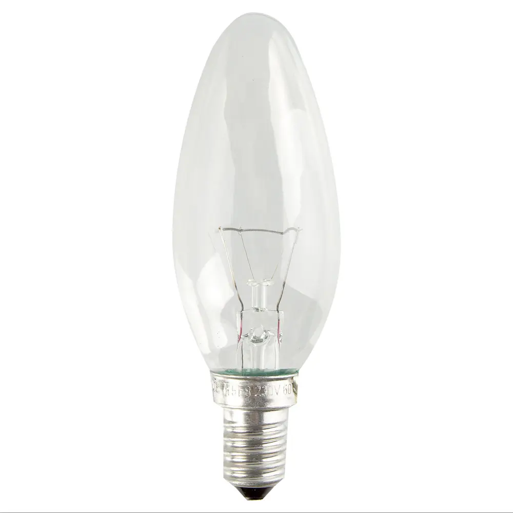 Лампа накаливания Osram E14 230 В 40 Вт свеча прозрачная 2 м2 свет тёплый белый STLM-2062137 - Вид №1