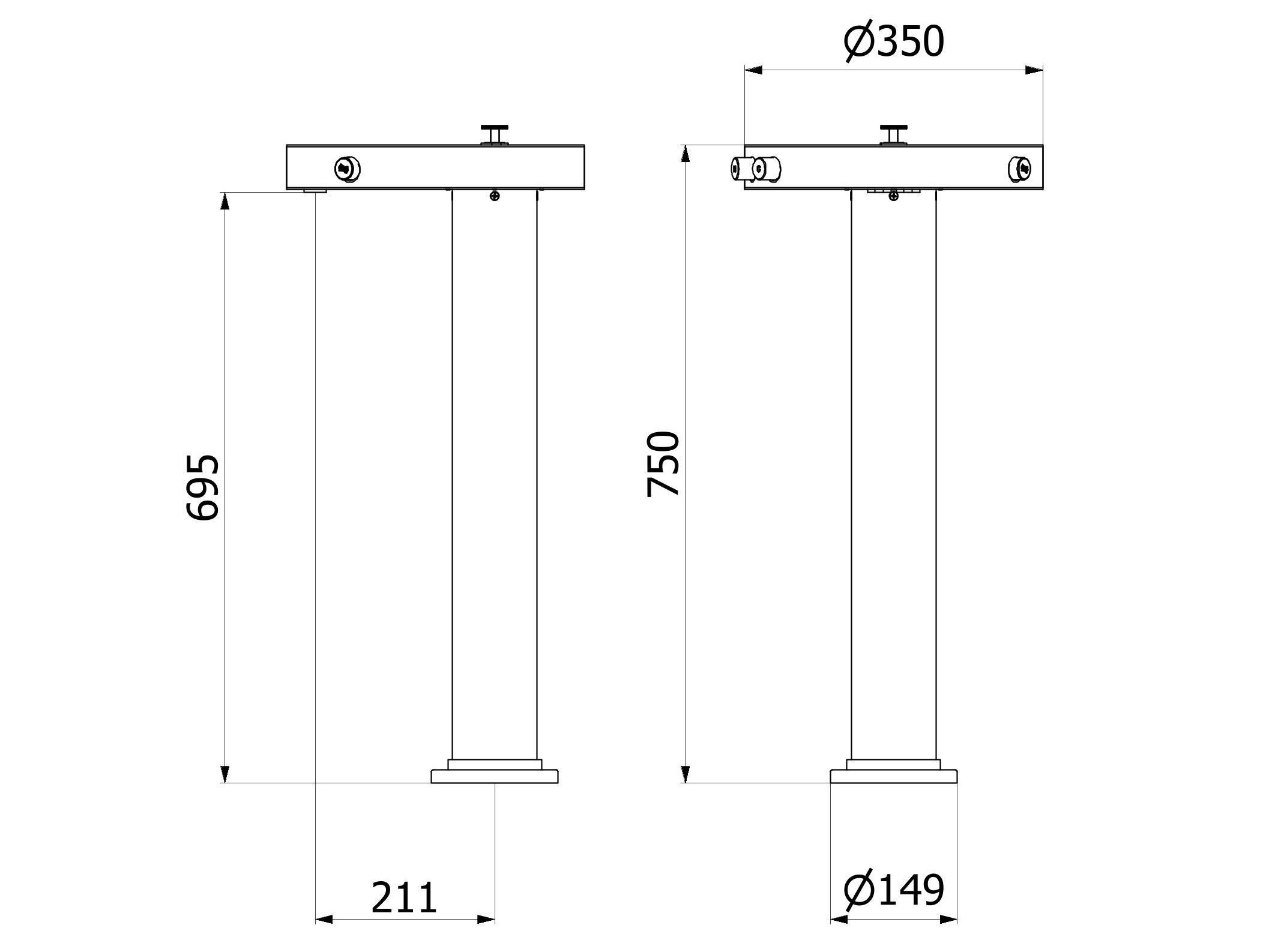Напольный смеситель для ванны с ручным душем IB мрамор + мрамор Elle ARCH-00039283 - Вид №24