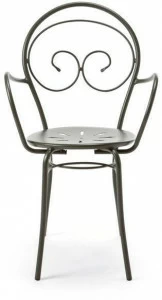 Vermobil Штабелируемый металлический садовый стул с подлокотниками Mimmo Sp111