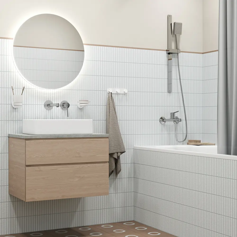 Смеситель для ванны IDDIS Odda с керамическим картриджем и хромированным покрытием 89348644 STLM-1581436 - Вид №3