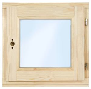 85163646 Окно деревянное одностворчатое сосна 400х400 мм (ВхШ) поворотное однокамерный стеклопакет цвет натуральный STLM-0059262 Santreyd