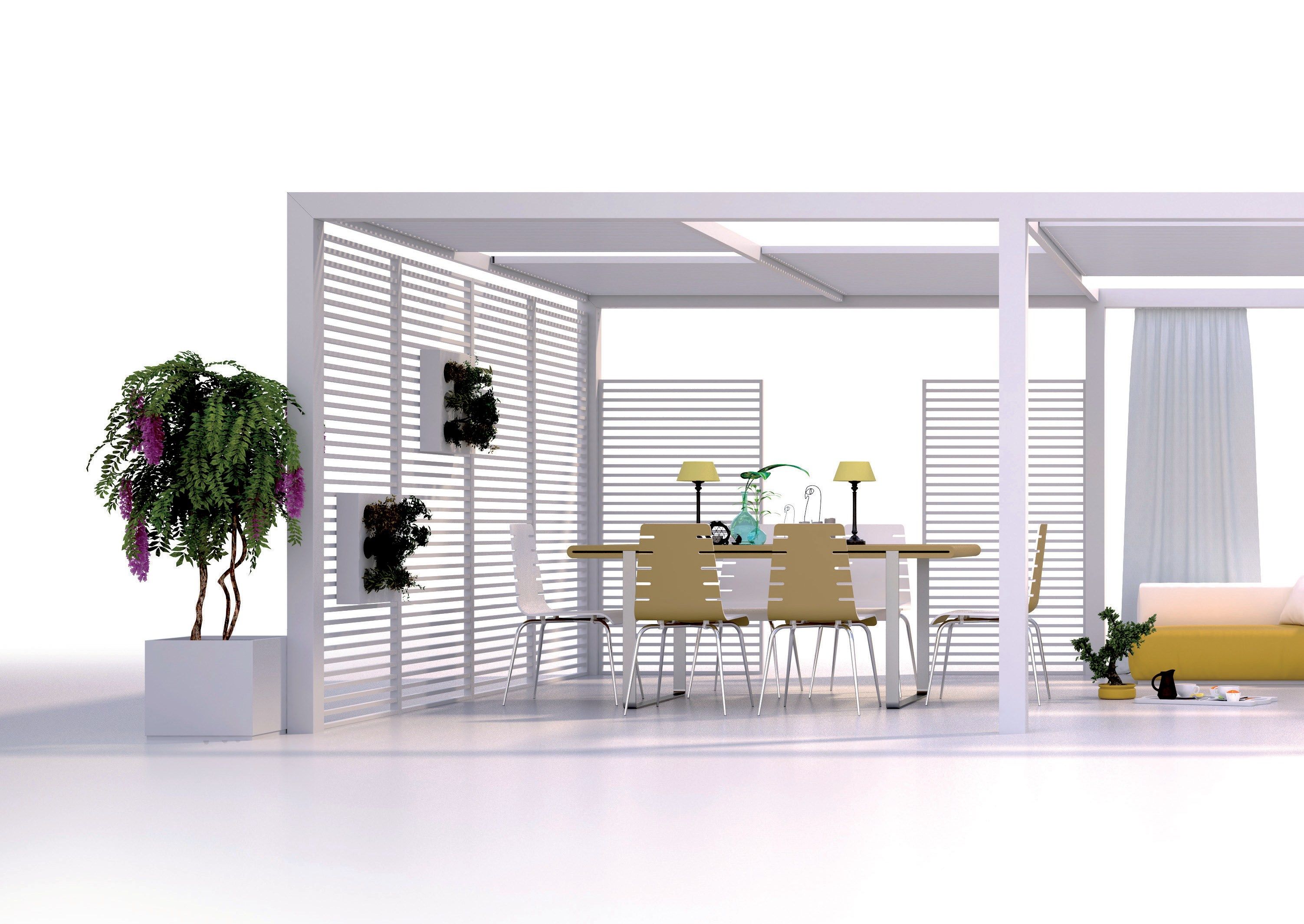 Алюминиевая вертикальная зеленая решетка UNOSIDER ARCH-00152102 - Вид №2