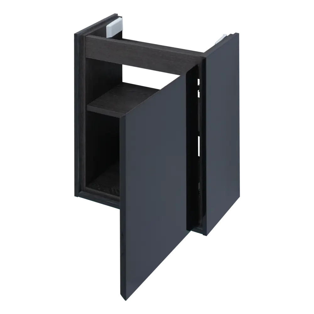 Тумба под раковину «Мокка» 45 см цвет черный глянец Aquanet STLM-2161425 - Вид №1