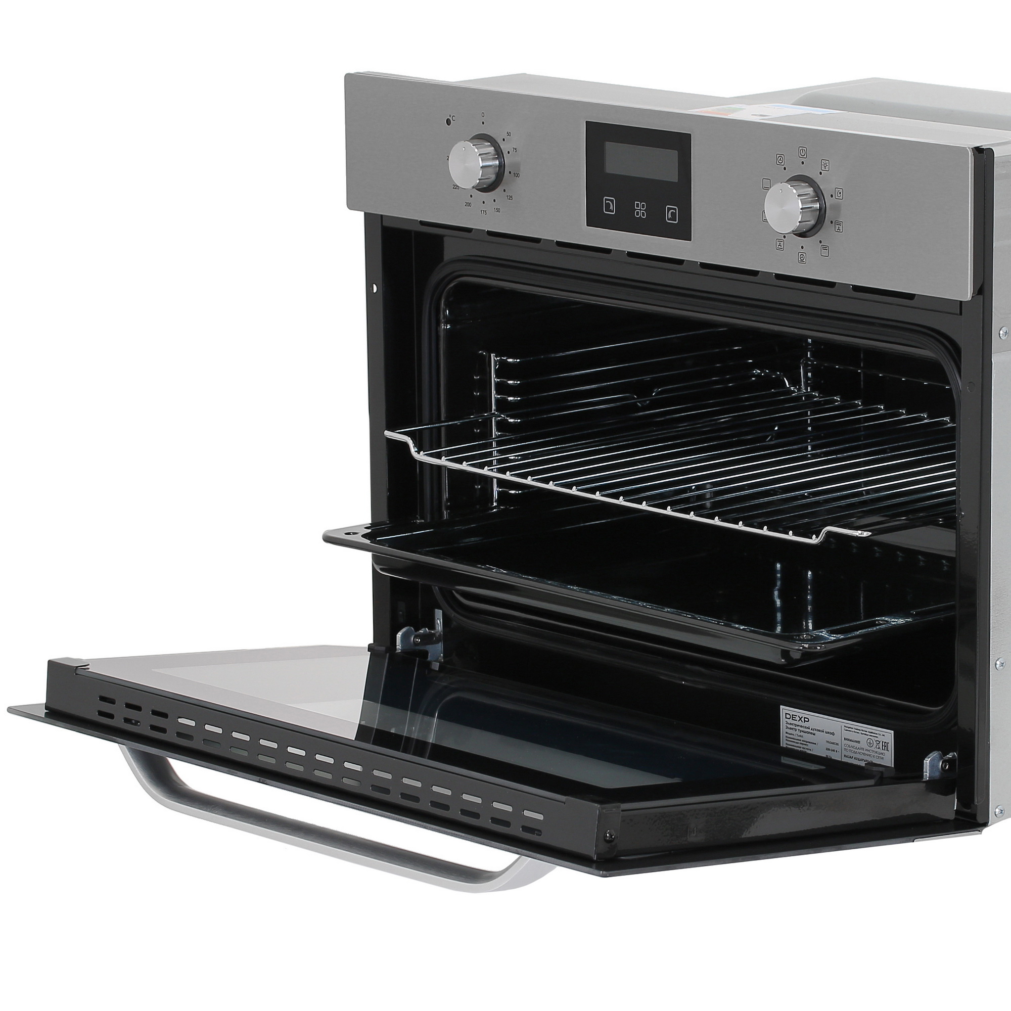 9047523 Электрический духовой шкаф DEXP 1YLO60CDS серебристый STDN-0100894 - Вид №6