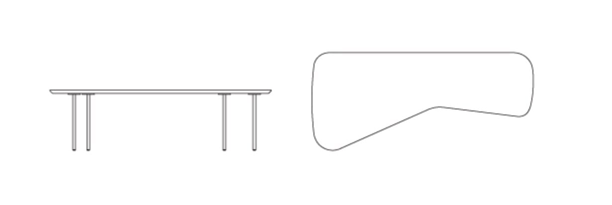 Журнальный столик из стали и дерева Knoll ALEXANDER GIRARD ARCH-00097309 - Вид №3