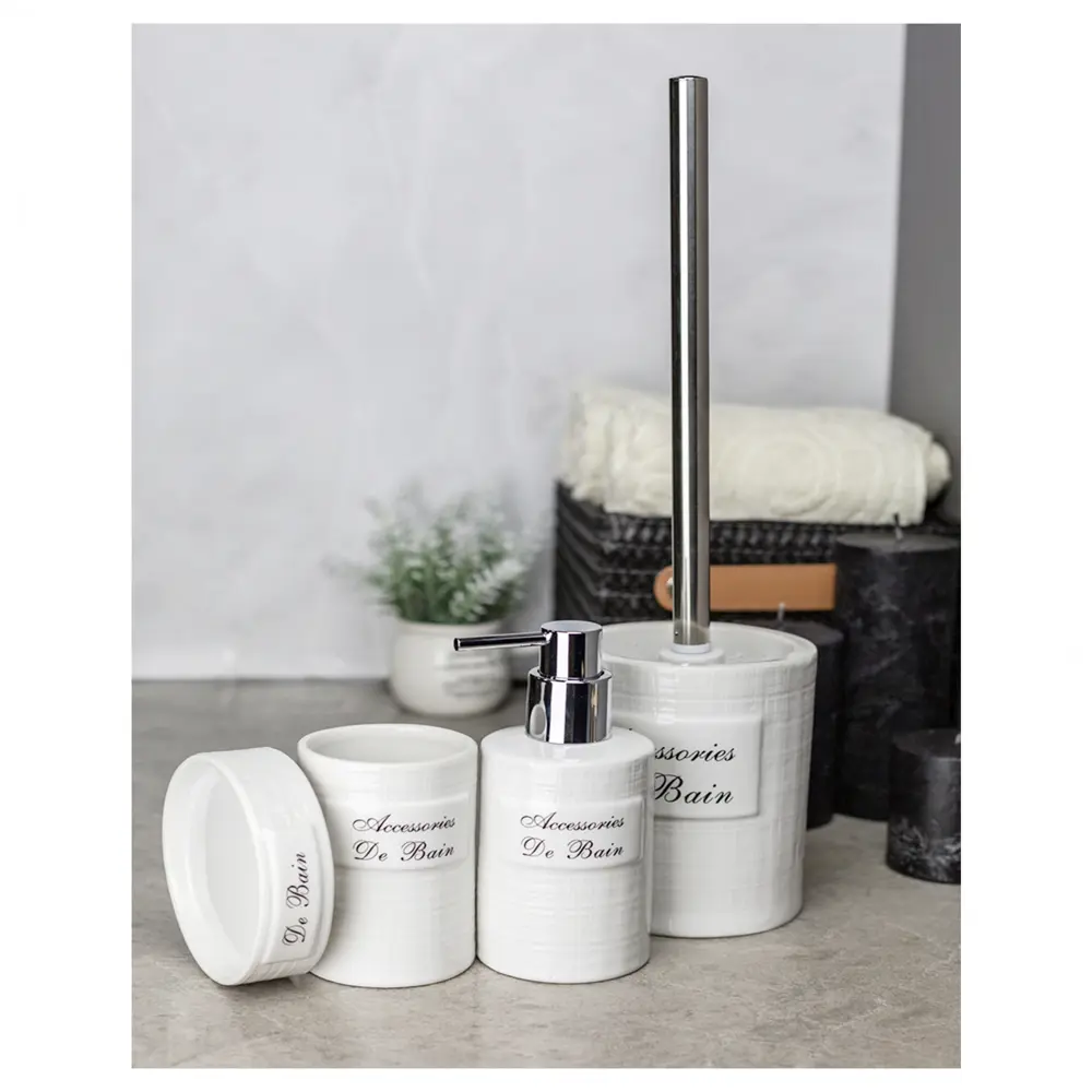 BATH PLUS Дозатор для жидкого мыла Bain Blanc - керамический белый 89380483 STLM-1569468 - Вид №3