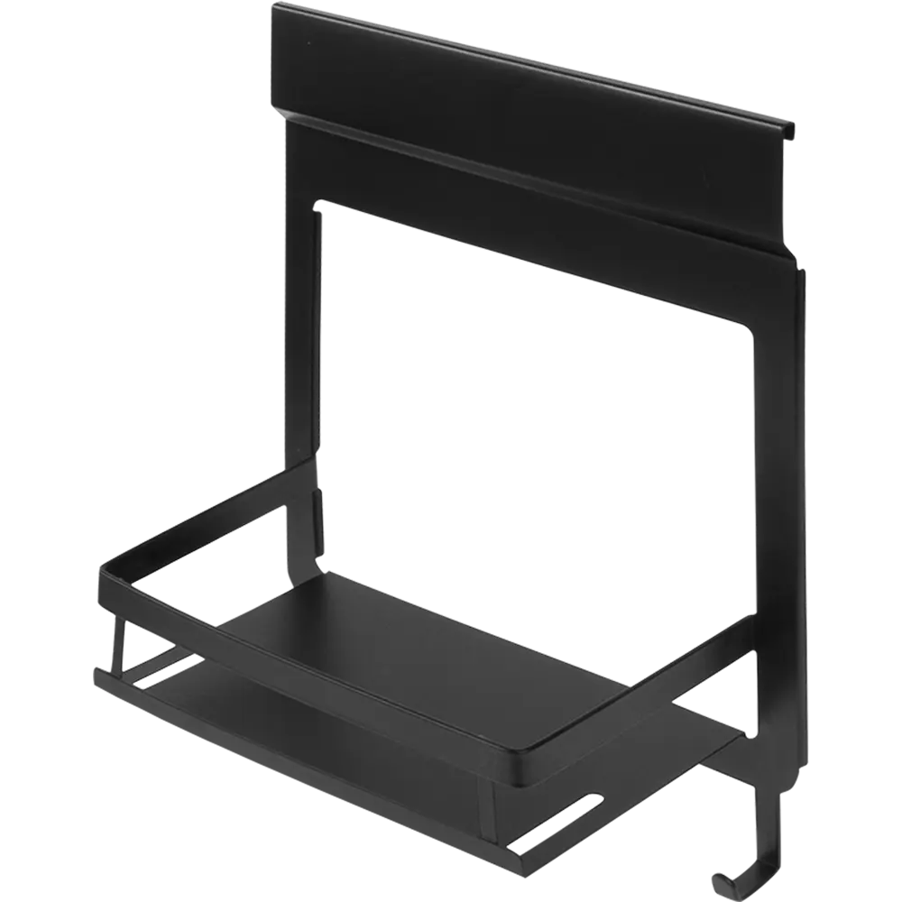 Полка для рейлинга подвесная Swensa Lund с 3 крючками цвет чёрный STLM-2100094