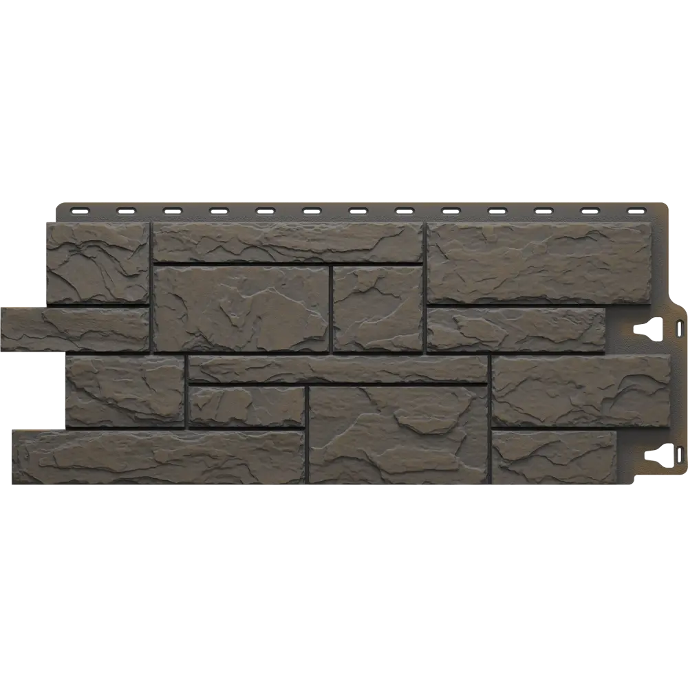 Фасадная панель Docke Камень крупный 930x406 мм тёмно-коричневый 0.38 м² DÖCKE Сланец STLM-2138854