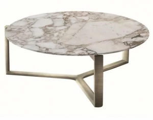 Casamilano Низкий круглый мраморный журнальный столик с металлической конструкцией Arne
