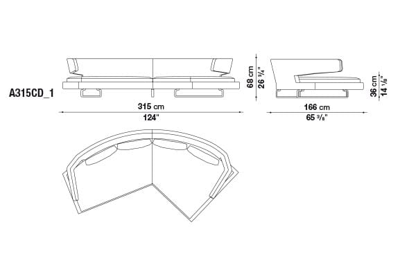 Угловой диван из ткани B&B Italia ARNE ARCH-00043029 - Вид №10