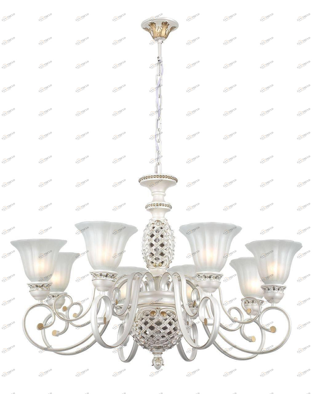 Люстра дизайнерская Laughed белый дуб SL309.503.08 ST LUCE ДИЗАЙНЕРСКИЕ, ELEGY 057937 Белый 