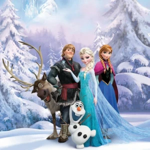 4-498-Frozen-Winter-Land Фотообои Komar Disney 2.54х1.84 м