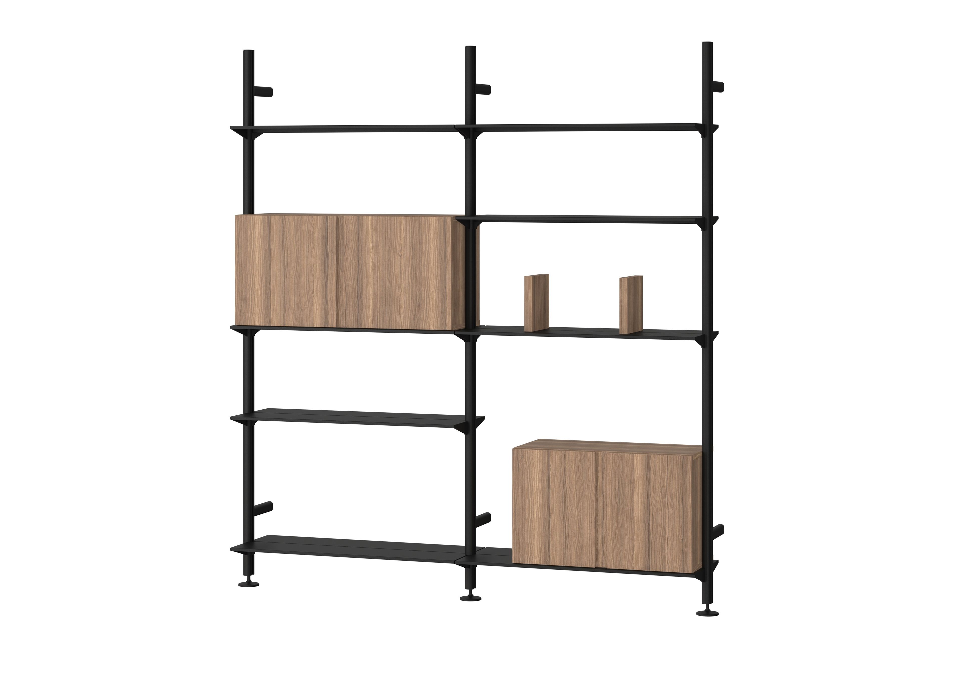 Настенный книжный шкаф из алюминия и дерева String Furniture Pira ARCH-00137952 - Вид №2
