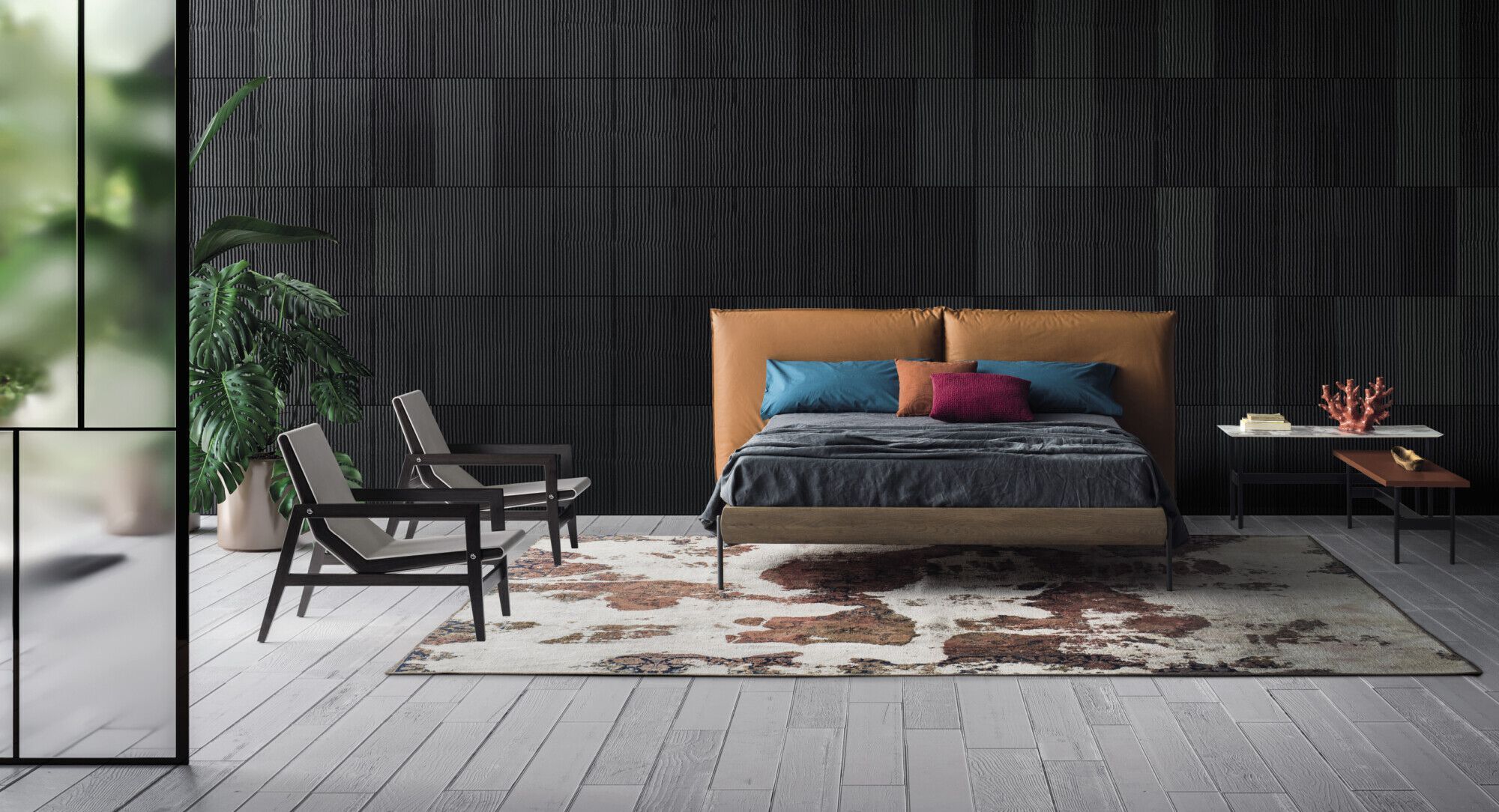 Двуспальная кровать с мягким изголовьем Devina Nais CHLOÉ ARCH-00086200 - Вид №4