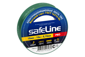 15525300 Изолента 15/10 зеленый 12119 Safeline