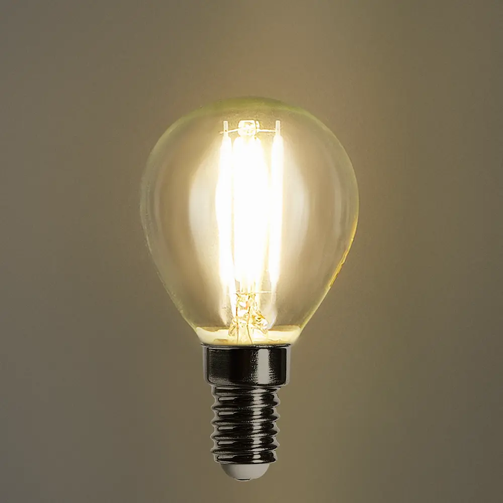 Лампа светодиодная филаментная Osram E14 220 В 5 Вт шар прозрачная 520 лм белый свет, для диммера 82455736 STLM-2204691  - Вид №2