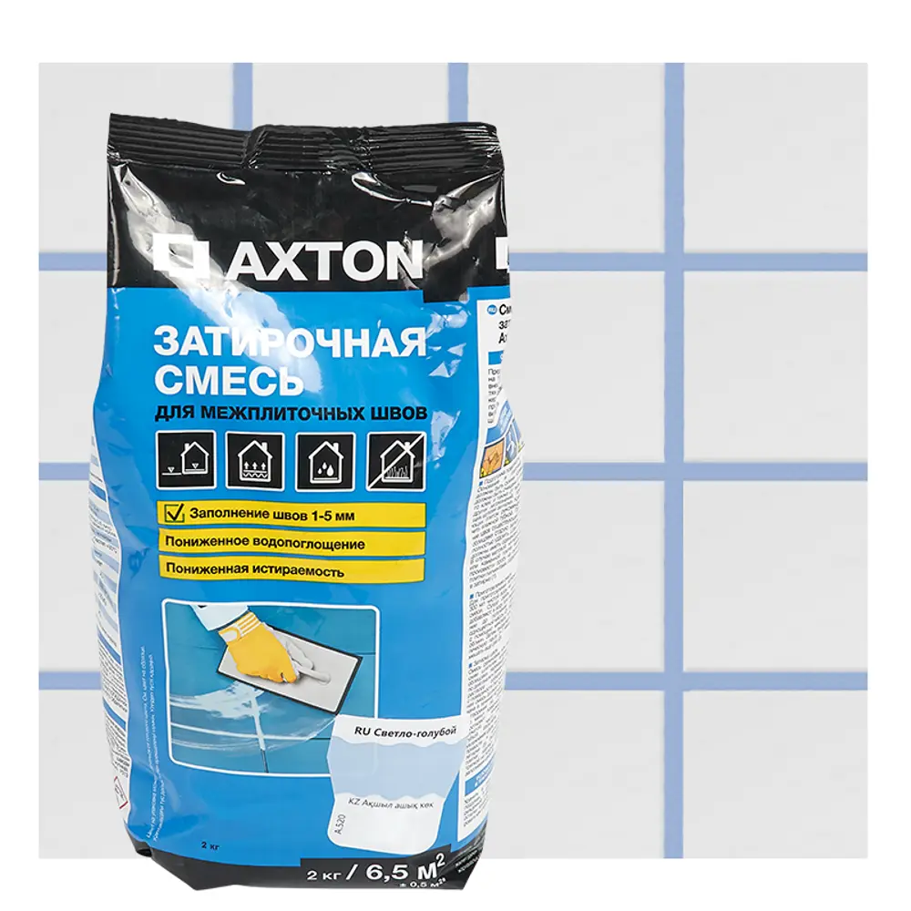 Затирка цементная Axton А.520 цвет светло-голубой 2 кг Без серии STLM-2083777