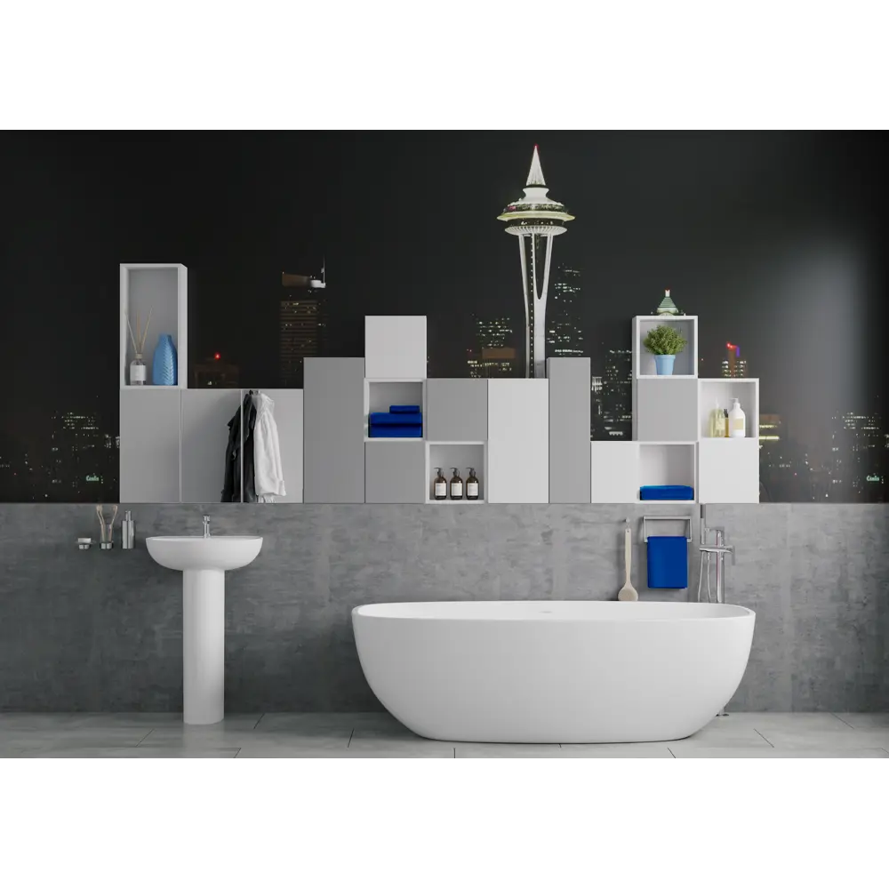 Каркас шкафа подвесного Sensea Смарт 60x60х15 см цвет белый STLM-2094432 - Вид №5