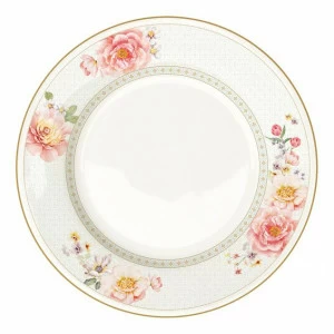 Тарелка фарфоровая белая с розовым обеденная "Райский сад" EASY LIFE РАЙСКИЙ САД 00-3947041 Белый;розовый