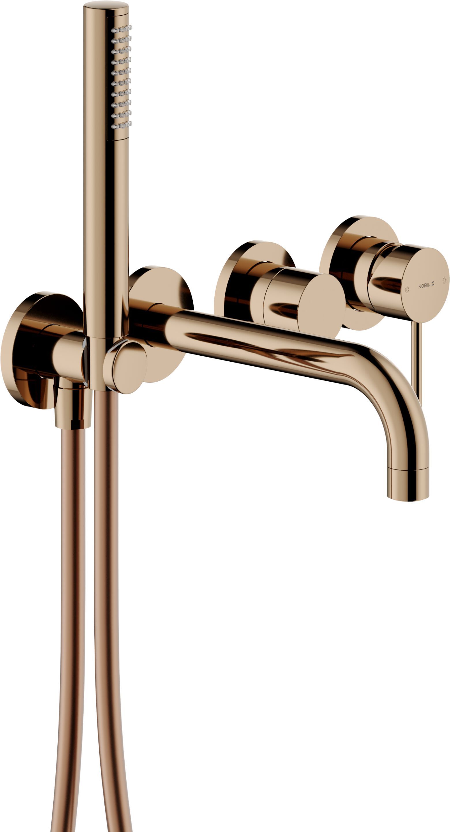 Настенный однорычажный смеситель для ванны с ручным душем Nobili Velis ARCH-00047097 - Вид №3