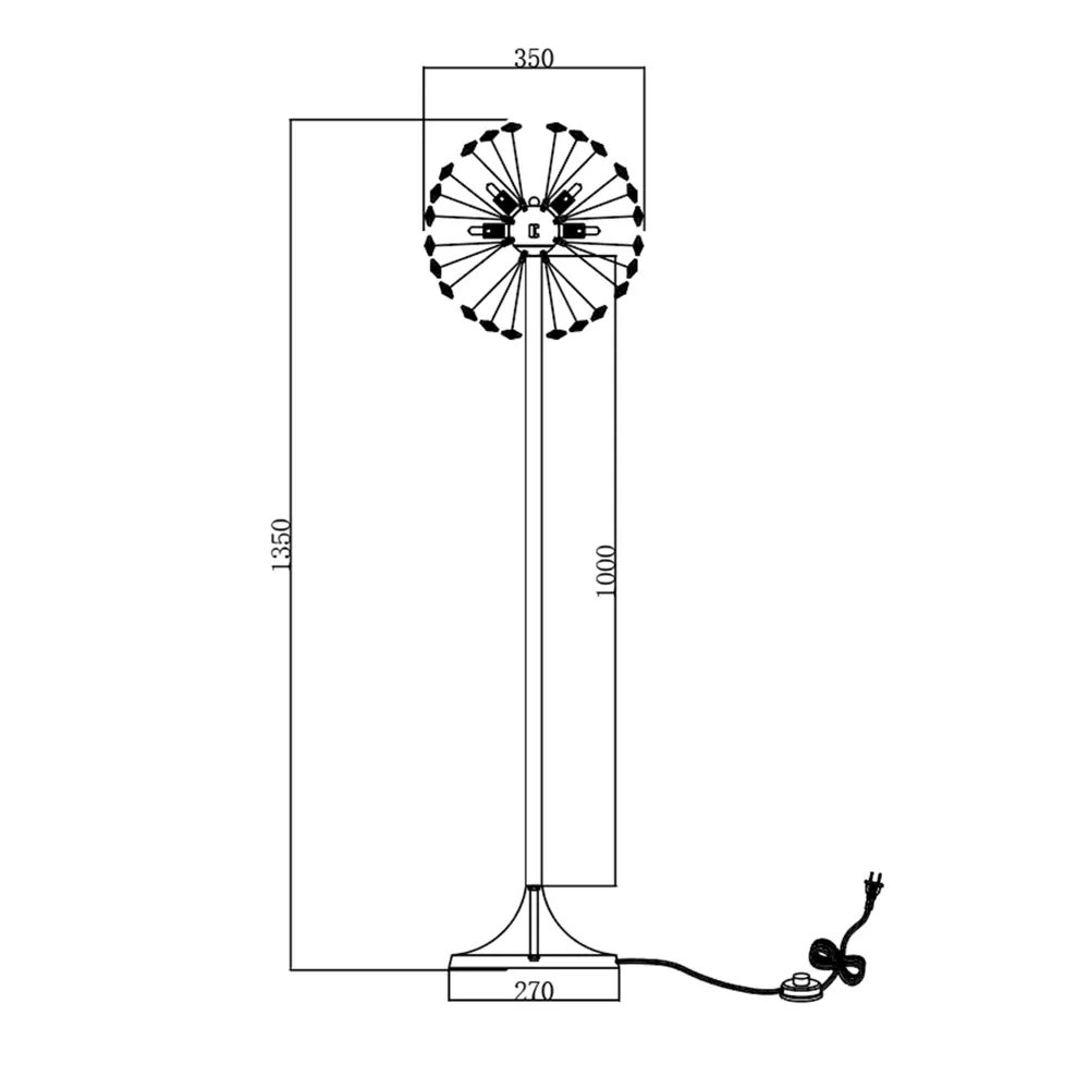 Торшер Estares Nessa цвет золото STLM-2178798 - Вид №6